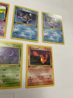 First Edition Pokemon Team Rocket Lot Slowpoke Charmander Zubat Squirtle x2 - Image 2