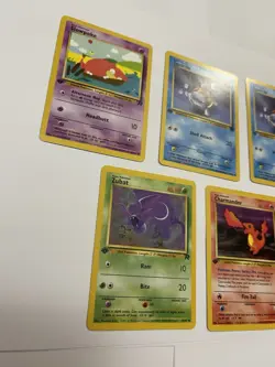 First Edition Pokemon Team Rocket Lot Slowpoke Charmander Zubat Squirtle x2 - Image 3