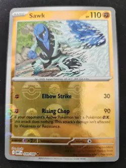 Sv: White Flare Pokemon TCG Sawk Pokeball Foil NM 049/086 - Image 1