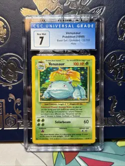 Venusaur Pokemon (1999) Holo Base Set 15/102 CGC 7 NM - Image 1