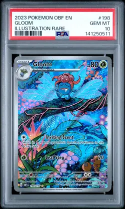 2023 POKEMON OBF EN-OBSIDIAN FLAMES ILLUSTRATION RARE #198 GLOOM PSA 10 - Image 1