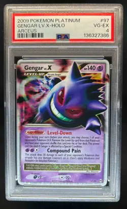 2009 Pokemon Platinum Arceus Gengar LV.X #97/99 PSA 4 - Image 1