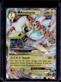 2015 Pokemon XY Ancient Origins Mega Ampharos EX Holo #28/98 - Image 1