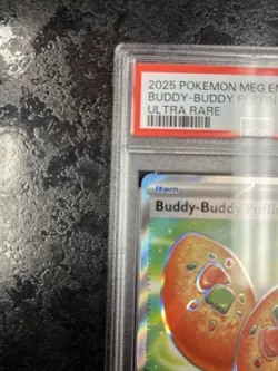 2025 POKEMON MEG EN BUDDY-BUDDY POFFIN ULTRA RARE #167 - PSA 8 - Image 3