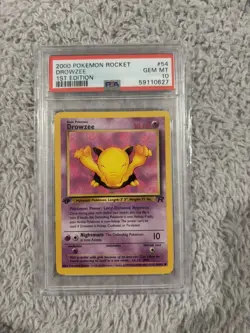 2000 Pokemon Rocket #54 - Drowzee - GEM Mint - 1st Edition - PSA 10! - Image 1