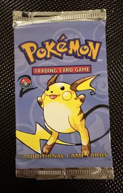 Pokemon Sealed Base Set 2 Booster Pack, Raichu Art - Image 1