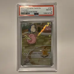 PSA 8 NM-MT 2024 POKEMON TWILIGHT MASQUERADE CHANSEY #187/167 ILLUSTRATION RARE - Image 1