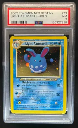 2002 Pokemon Neo Destiny Light Azumarill Holo #13/105 PSA 7 - Image 1