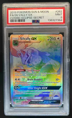 2019 Pokemon Sun & Moon Cosmic Eclipse Silvally #262/236 PSA 9 - Image 1