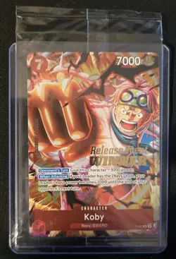 Koby (OP12 Release Event Winner) - One Piece Promo Cards (OP-PR) TCG SEALED - Image 1