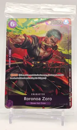 One Piece TCG - Promo Winner - Roronoa Zoro P-045 - Sealed - English - Image 1