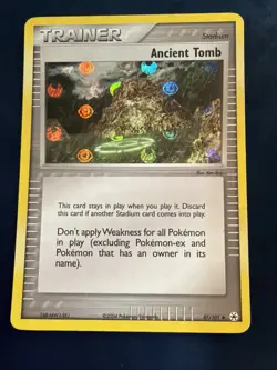 2004 Pokemon, EX Hidden Legends, #87/101 Ancient Tomb, Reverse Holo - Image 1