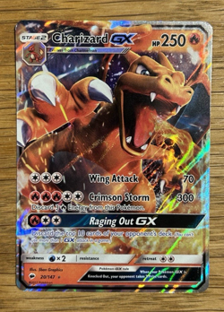 Pokemon TCG Charizard GX 20/147 Sm-Burning Shadows Holo LP 2017 FREE SHIPPING - Image 1