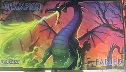 Disney Lorcana Fabled Set Championship Maleficent Playmat - OPENED - Image 1