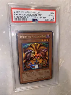 Exodia the Forbidden One LOB-124 1st Edition PSA 2 - Image 1