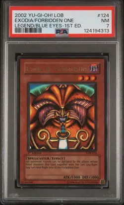 Exodia the Forbidden One LOB-124 1st Edition PSA 7 - Image 1