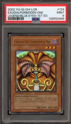 Yu-Gi-Oh! Exodia The Forbidden One Legend of Blue Eyes 1st Edition LOB-124 PSA 9 - Image 1