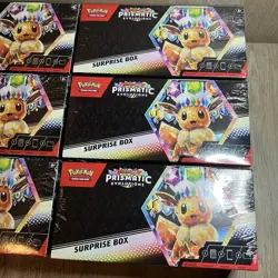[Lot of 6] Pokemon TCG Prismatic Evolutions Surprise Box New / Factory Sealed - Image 3