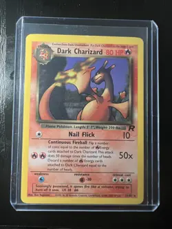 Dark Charizard Non Holo 21/82 - Team Rocket Set - Rare Vintage Pokemon Card LP - Image 1