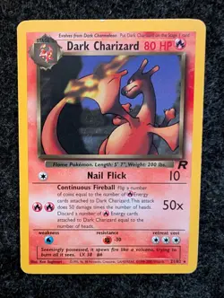 Dark Charizard 21/82 Non-Holo Team Rocket Rare LP Vintage WOTC - Pokemon TCG - Image 1