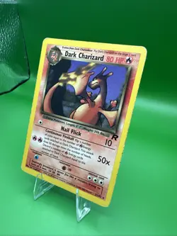 Pokemon Dark Charizard TCG Non-Holo Rare Card 21/82 LP/MP Condition 1999 WOTC - Image 2