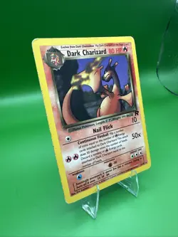 Pokemon Dark Charizard TCG Non-Holo Rare Card 21/82 LP/MP Condition 1999 WOTC - Image 3