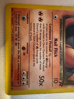Pokemon Dark Charizard Card 21/82 Team Rocket 2000 Non-Holo, Unlimited LP - Image 4