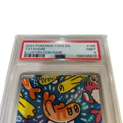 2024 POKEMON TWM EN-TWILIGHT MASQUERADE ILLUSTRATION RARE #186 TATSUGIRI PSA 9 - Image 2
