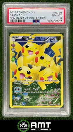 Pikachu PSA 8 2016 Pokemon XY Generation Radiant Collection #RC29/RC32 8957 - Image 1