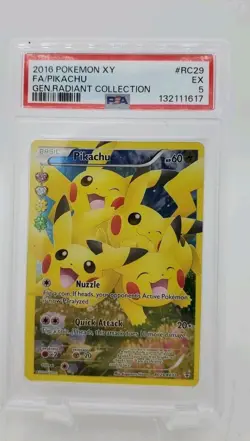 2016 Pikachu Full Art RC29 Generations Radiant Collection PSA 5 XY Pokemon Card - Image 1