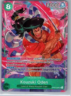 Kouzuki Oden (Alt Art) OP02-030 English Paramount War - One Piece Card - NM - Image 1