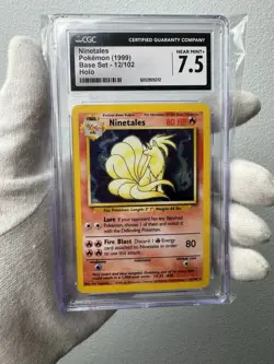 CGC 7.5 Ninetales 1999 Base Set 12/102 Holo Pokemon Card Vintage WOTC TCG - Image 3