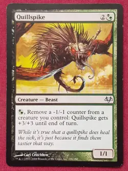 Magic The Gathering EVENTIDE QUILLSPIKE black/green card MTG - Image 1
