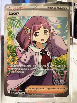 Pokemon TCG Lacey 166/142 Stellar Crown Full Art Ultra Rare Card - Image 1