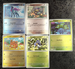 POKEMON CARDS SUICUNE-AIPOM-PAWMI-NYMBLE-ODDISH (SET OF 5) - Image 1