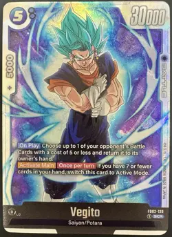 ✨Vegito SCR FB02-139 Secret Rare Dragon Ball Fusion World Card Eng - Image 1