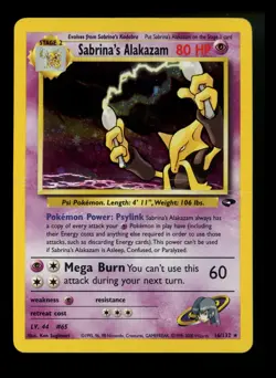 #3 Sabrina's Alakazam 16/132 Gym Challenge 2000 Holo Rare WOTC Pokemon Card TCG - Image 1