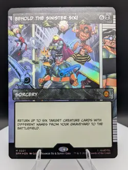 Behold the Sinister Six! (Borderless) FOIL: Spider-Man MTG (NM) - Image 1