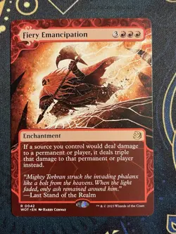 Fiery Emancipation Wilds of Eldraine: Enchanting Tales Regular LP condition - Image 1