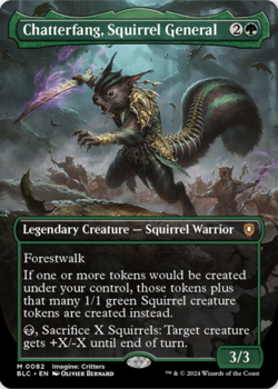 MTG Chatterfang, Squirrel General BLC NM M Mythic 82 Legendary Creature Warrior - Image 1