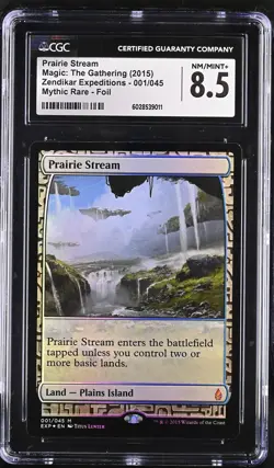 PRAIRIE STREAM Masterpiece Series: Expeditions Foil CGC 8.5 MTG [Nostalgium] - Image 1