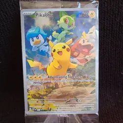 Pokemon - SEALED Pikachu SVP 027 Scarlet & Violet Promo Card Paldea Evolved - Image 1