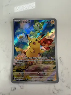 Pikachu SVP 027 Paldea Evolved Black Star Promo Pokemon Card! - Image 1