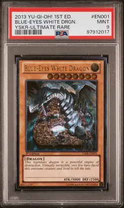 2013 Blue-Eyes White Dragon YSKR-EN001 PSA 9 MINT 1st Edition Ultimate Rare! - Image 1