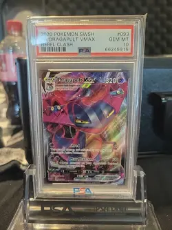 2020 Pokemon: DRAGAPULT VMAX 093/192 [Full Art] [Rebel Clash] Gem Mint PSA 10 💎 - Image 1