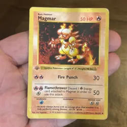 Magmar 36/102 Shadowless 1st Edition Base Set Pokemon Card TCG Vintage WOTC - Image 1