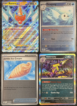 POKEMON ROTOM EX-DEWGONG-JUMBO ICE CREAM-TOXTRICITY CARDS (PACK OF 4) - Image 1