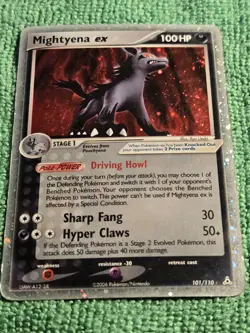 Mightyena EX 101/110 Holo Rare Pokemon EX Holon Phantoms 2006 LP - Image 1