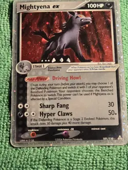 Mightyena EX 101/110 Holo Rare Pokemon EX Holon Phantoms 2006 LP - Image 2