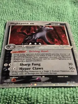 Mightyena EX 101/110 Holo Rare Pokemon EX Holon Phantoms 2006 LP - Image 3